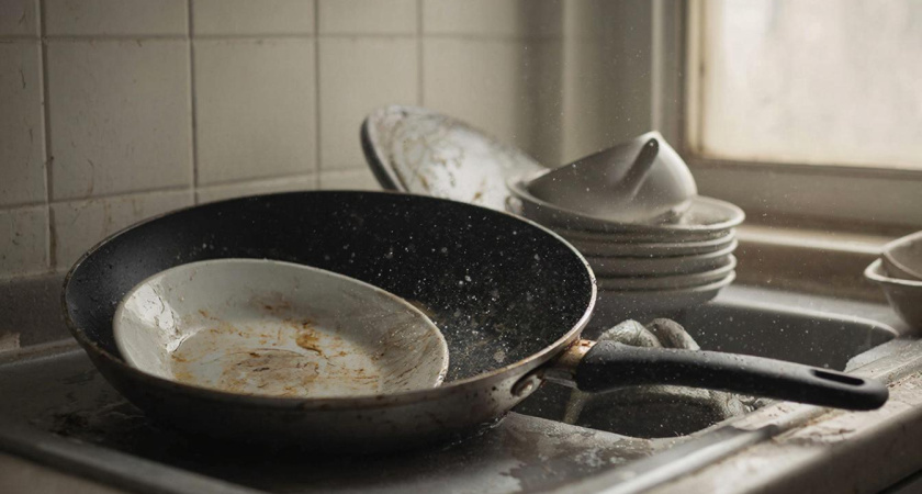 Посуда сверкает как новая: ресторанный способ мыть жирные сковородки без химии