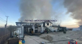 В Подмосковье произошел пожар в здании с автосервисом и шиномонтажом
