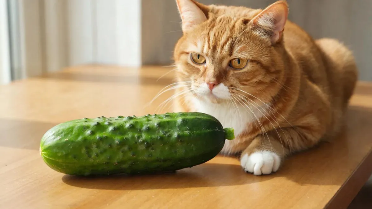 Ученые объяснили, почему кошки боятся огурцов и других неожиданных предметов
