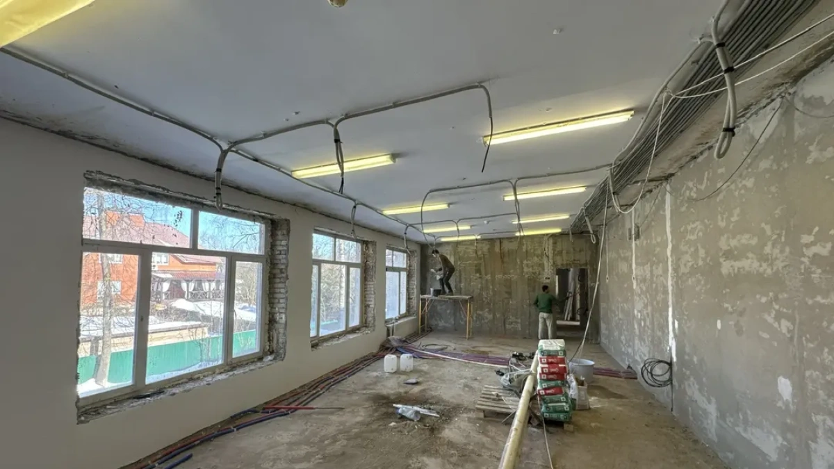 В Наро-Фоминском округе строители приступили к отделке помещений детского сада № 22 