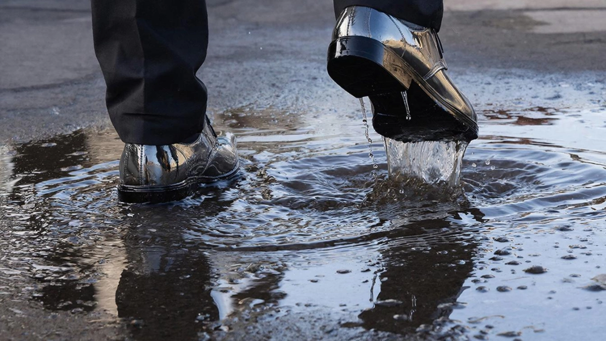 Натираю кожаную обувь 1 средством - лужи и грязь просто стекают: сапоги реально всегда сухие и блестят