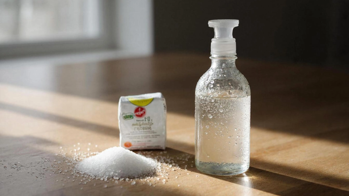 Смешайте средство для мытья посуды с солью. Результат потрясающий