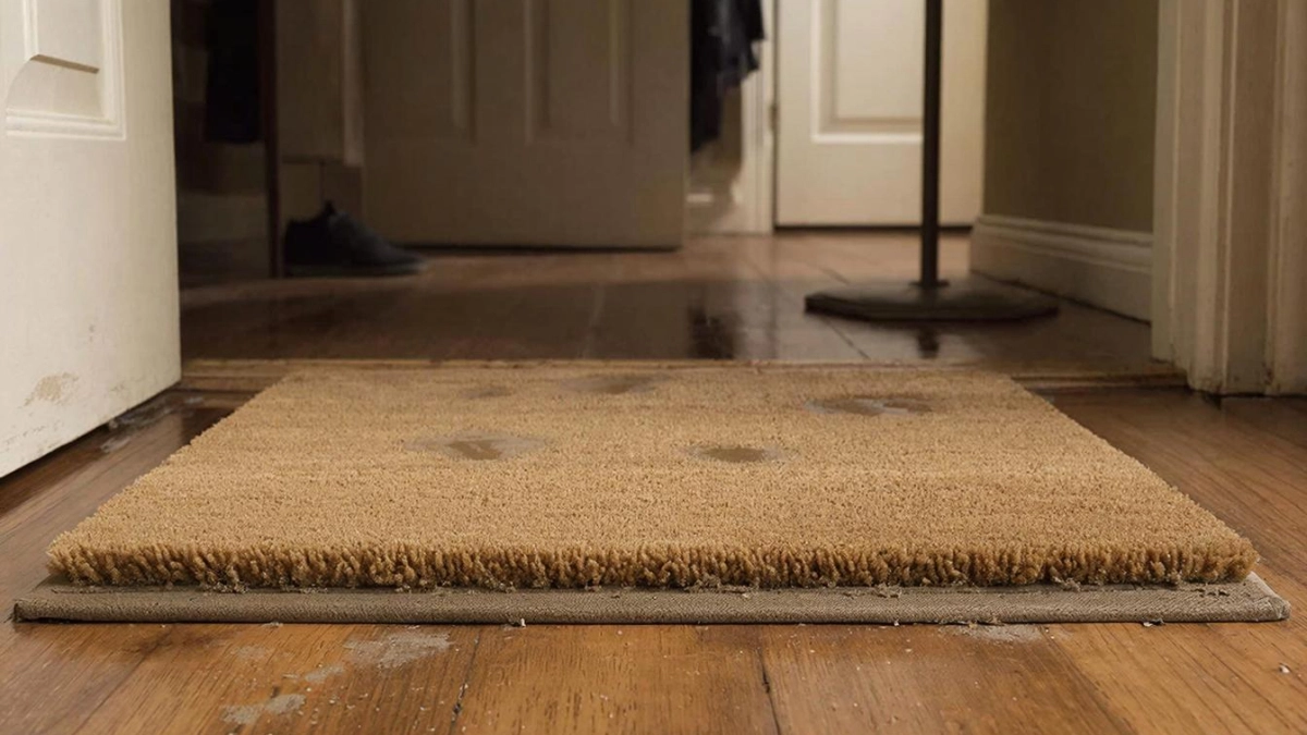 Кладу газету под коврик у двери — не для тепла, а потому что заметила, как это помогает в подъездах старых финских домов