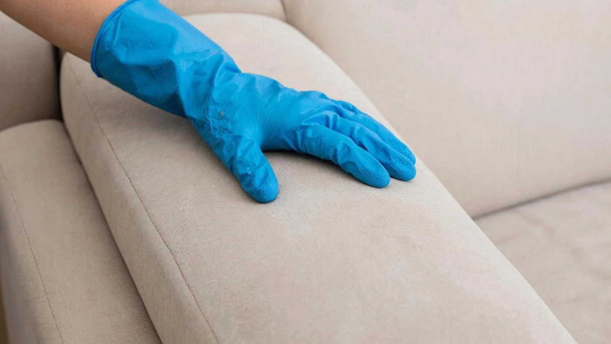 Надеваю перчатку и глажу диван — и вот для чего: лайфхак, о котором молчат