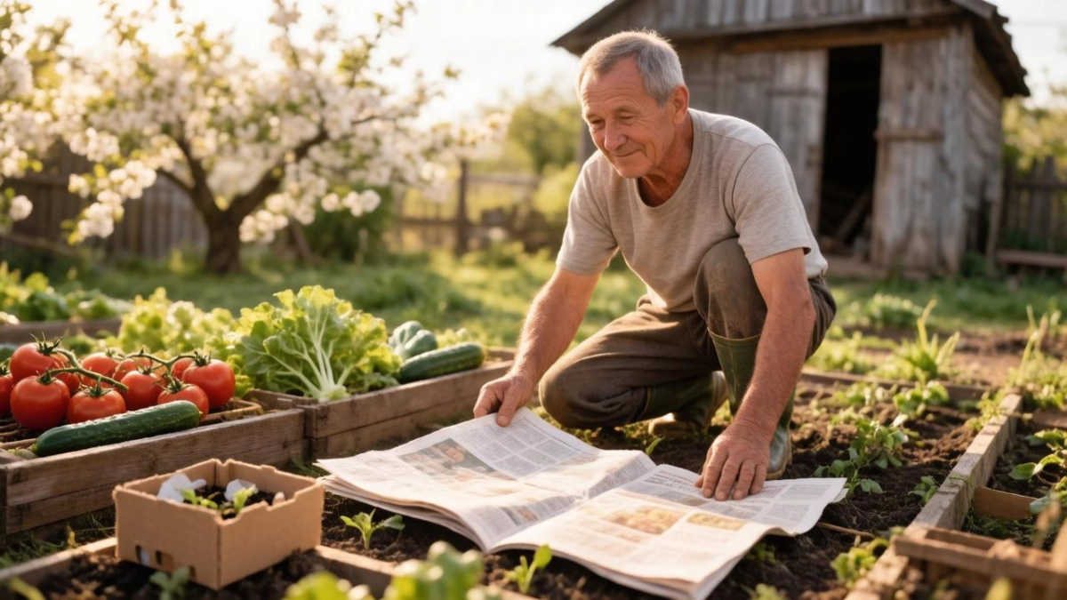 Увидела, как соседка раскладывает газеты на грядки - теперь делаю также: классный лайфхак