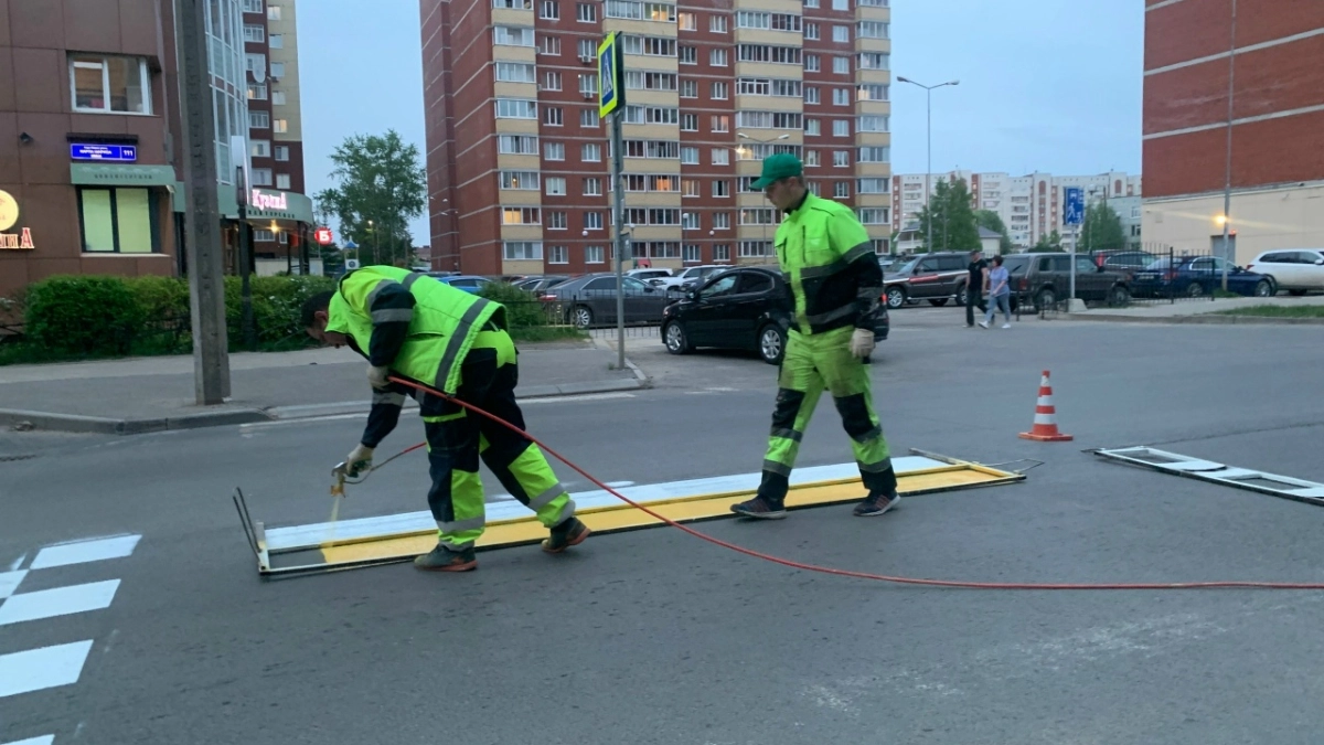 В Наро-Фоминске обновили дорожную разметку у храма и на улице Московской
