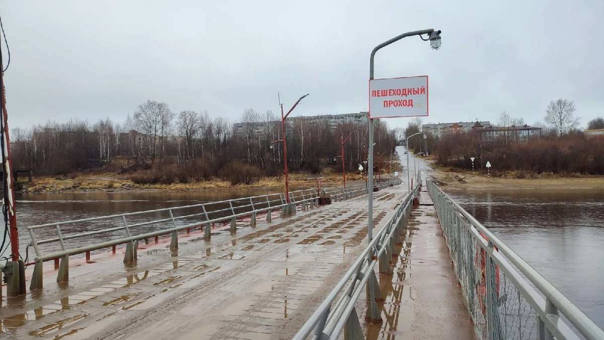 Движение по наплавному мосту восстановлено после спада воды в Московской области