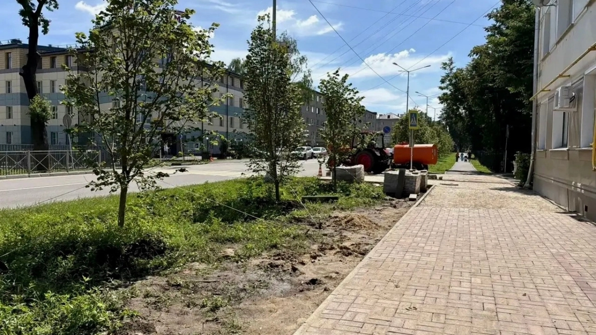 На улице Ленина в Наро-Фоминске устраняют ямы по просьбам пешеходов