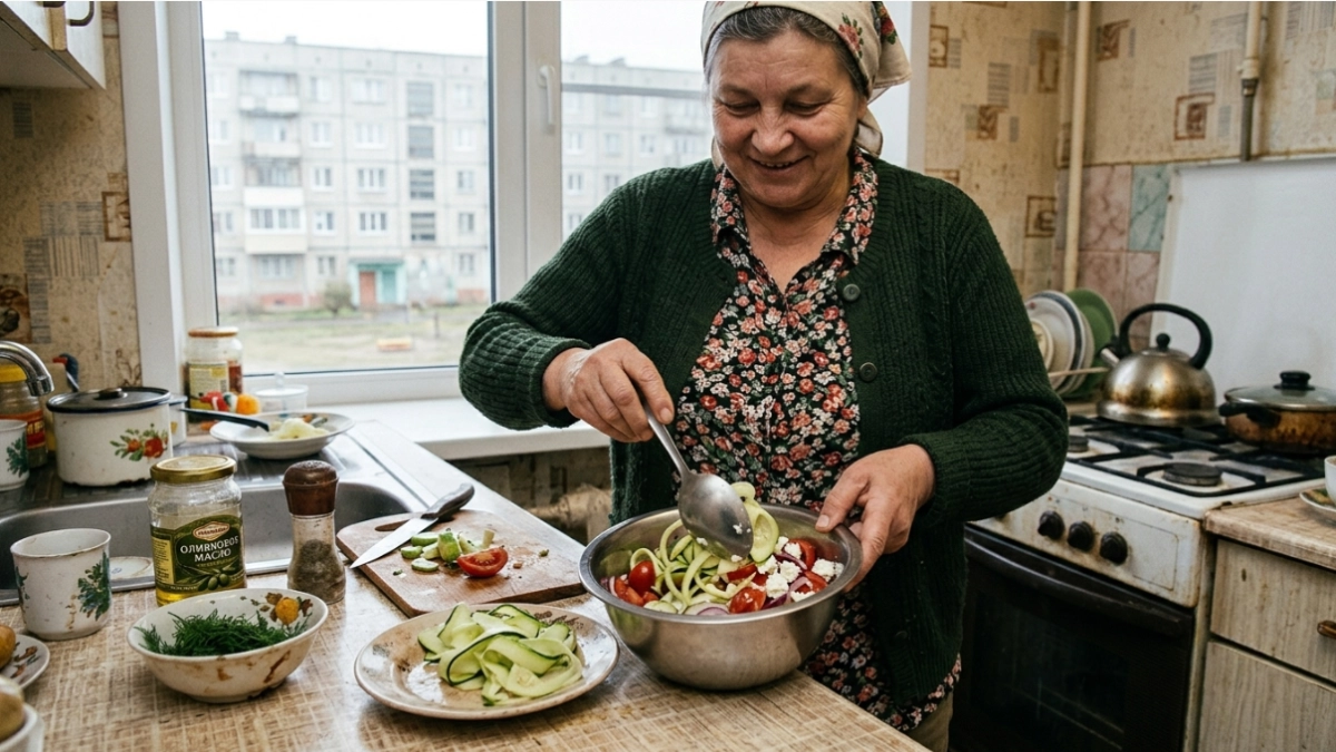 Кабачки больше не жарю кружочками: за 15 минут превращаю их в тёплый салат ресторанного уровня