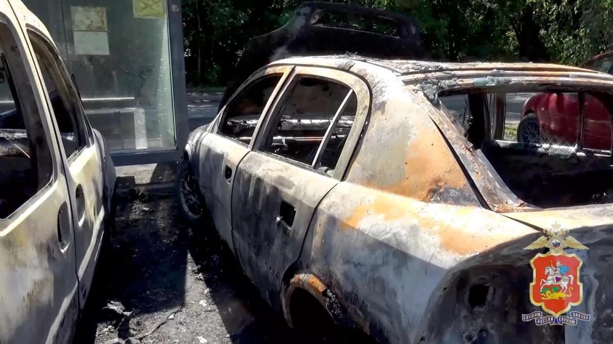 Житель Московской области поджёг шесть автомобилей ради наблюдения за пожарными