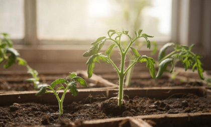 Никаких стаканчиков: сажаю семена сразу в пятилитровки — помидоры растут быстрее в 2 раза